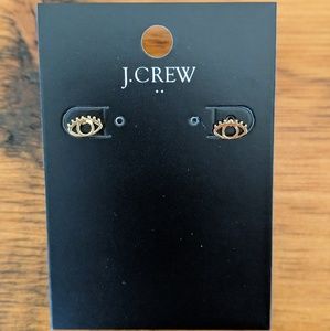Jcrew Gold Eye Studded Earrings